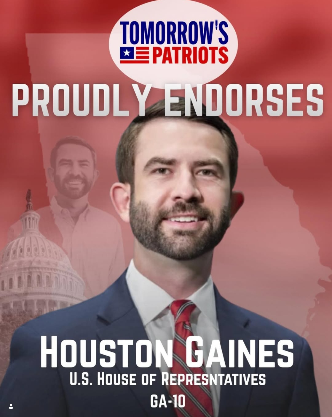 Houston Gaines endorsement graphic
